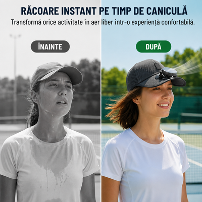 Șapcă Solară cu Ventilator