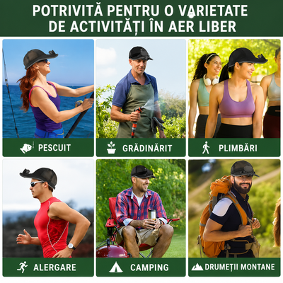 Șapcă Solară cu Ventilator